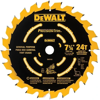 Miter Circular Saw Blade, 24-Tooth x 7-1/4 In.