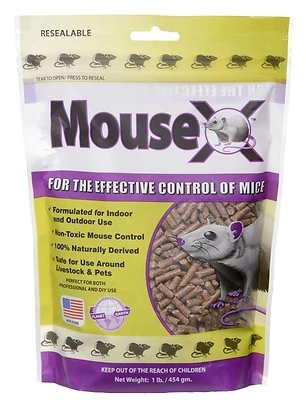 RatX 100525060 Rodent Bait Pellets, Non-Toxic, 1 Lb