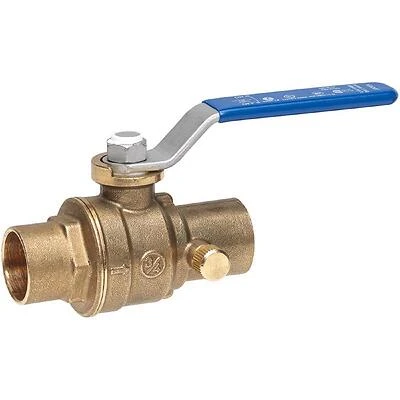 119-4-34-34 0.75 in. Forged Brass Stop & Waste Ball Valve