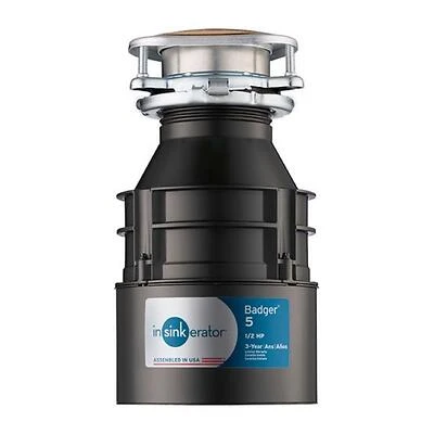 InSinkErator Badger 5 Garbage Disposal, Continuous-Feed, 1/2-HP