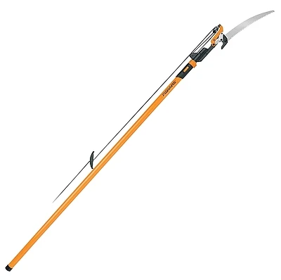 Fiskars 393981-1003 Power-Lever Extendable Pole Saw & Pruner, 7-14 Ft.