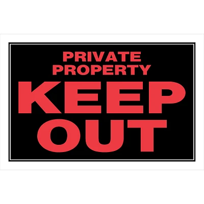 Hillman 839906 Private Property Keep Out Sign, 8 x 12-In.