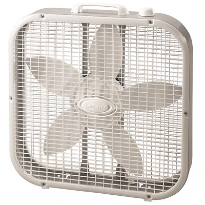 Slim Compact Box Fan, Gray, 20 In.