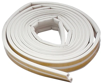 M-D 02576 EPDM Rubber Weatherstrip Tape, White, 3/8 in. x 17 ft.