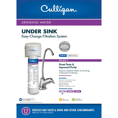 Culligan US-EZ-1 Under-Sink Water Filtration System, 3000 Gal