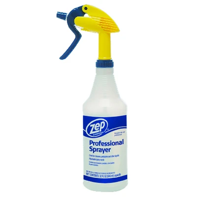 Zep HDPRO36 Trigger Spray Bottle, 32 oz., Clear Plastic