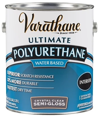 Varathane 200131 Interior Polyurethane, Water Base, Semi-Gloss, 1 Gallon