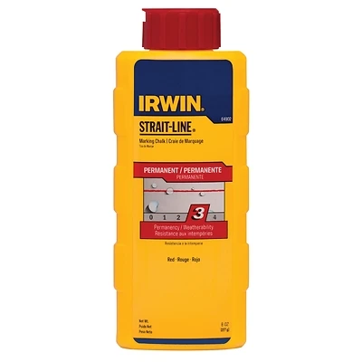 Strait-Line Red Powder Chalk, 8 oz. Plastic Bottle