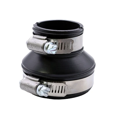Tubular Drain Pipe Connector, 2 x 1-1/2 In. or 1-1/4 In.
