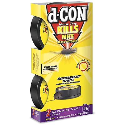 d-CON 1920082043 No-Touch Mouse Trap, 4 in L, 1-1/2 in W, 8-1/4 in H