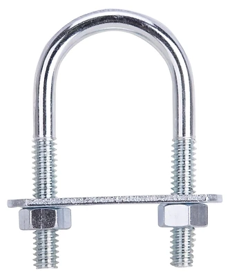 Mintcraft Lr342 U-bolt, Steel, Zinc Plated, 1/4 X 1-1/8 X 2-1/4 In, Pack Of 10