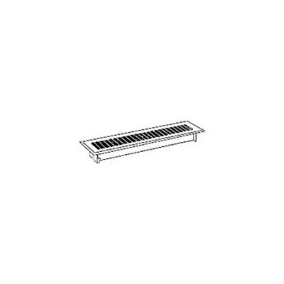 4in. X 12in. White Steel Floor Diffuser Model 413w4x12r