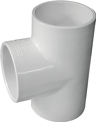 2-inch Diameter 90-degree Pvc Schedule 40 Tee Fitting