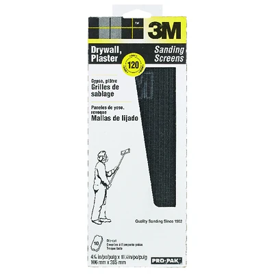 Fabricut 120-Grit Waterproof Drywall Sanding Screen, 10-Count