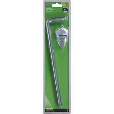 The Hillman Group 851923 1/2 x 12" Cane Bolt - Non Adjustable Throw - Zinc Plated 1-Pack