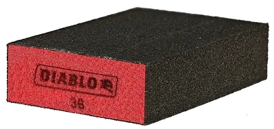 Diablo DFBBLOCCRS03G Flat Edge Sanding Sponge Block, Coarse Grit, 3-Pack