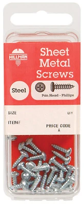 Hillman 12 Sizes x 2-1/2 in. L Phillips Pan Head Zinc-Plated Steel Sheet Metal Screws 5 pk