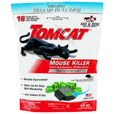Tomcat 0372110 Refillable Mouse Killer Bait Station