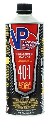 VP Racing Small Engine Fuel, Premix 40:1, 2-Cycle, 32 Oz.