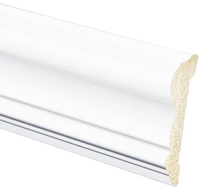 Interior Crown Moulding, Crystal White Polystyrene, 2-5/8-In. x 8-Ft.