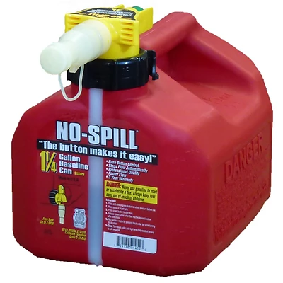 No-Spill Viewstripe Gas Can, CARB Compliant, Red, 1.25 Gallon