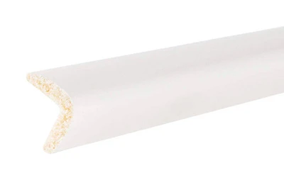 Polystyrene Interior Outside Corner Moulding, Crystal White, 5/8 x 5/8 In. x 8 Ft.