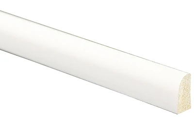 Polystyrene Interior Shoe Moulding, Crystal White, 9/16 x 1/4 In. x 8 Ft.