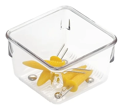 InterDesign 52230 Linus Drawer Organizer, Clear, 3 x 3 x 2 In.