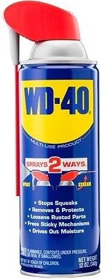 WD-40 Smart Straw 490057 Multi-Use Lubricant, Petroleum Base, 12 oz, Classic Product, Lubricant for Tools, Hinges, Gears