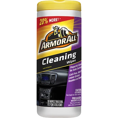 Armor All 17497C Cleaning Wipes, 7 in L, 8 in W, Characteristic, Effective to Remove: Dust, Grime, Ground-in Dirt