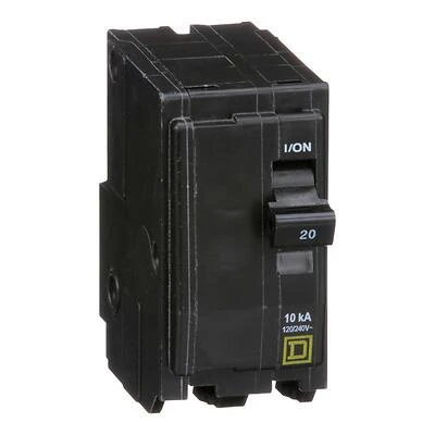 Square D QO220CP 20-Amp Double-Pole Circuit Breaker, 120/240 VAC