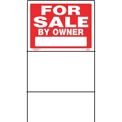 Hillman 842218 For Sale By Owner Sign With Frame, 18 x 24-In.