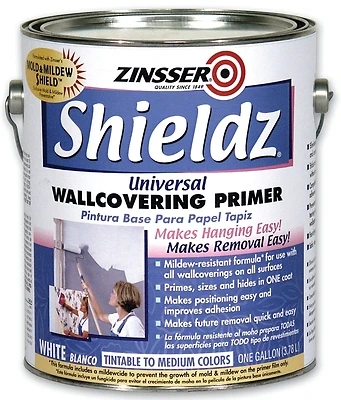 Zinsser 2501 ShieldZ Universal Wallcovering Primer, White, 1 Gal