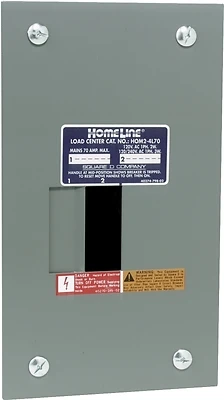 Square D HOM24L70FCP Homeline 70-Amp Main Lug Load Center, 2-Space 4-Circuit