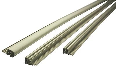 M-D 01610 Weatherstrip Set, Vinyl, Beige, 3/4 x 1/2 x 81 In