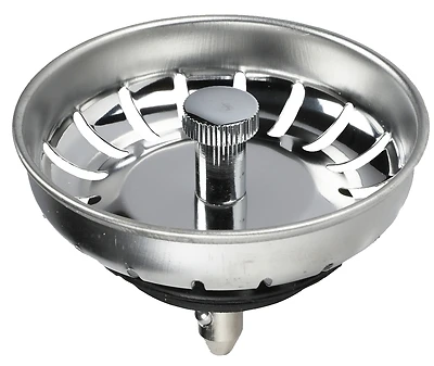 81091 3-1/2 Inch Stainless Steel Post Lock-in Basket Strainer
