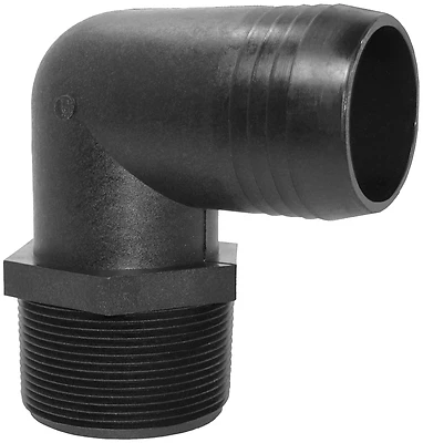 El1034p 1 Mpt X 0.75 In. Barb Black 90 Degree Polypropylene Elbow