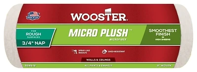 Wooster Micro Plush Microfiber 3/4 In. X 9 In. Regular Paint Roller Cover For Rough Surfaces