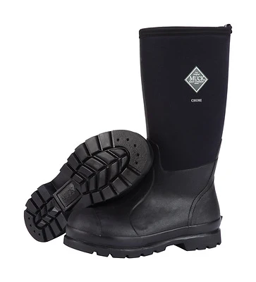 Muck Boot Chore High Work Boots, Black, Size 9 Men/10 Women