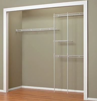 ClosetMaid 1628 Closet Organizer Kit, Steel, White, 5-8 Ft