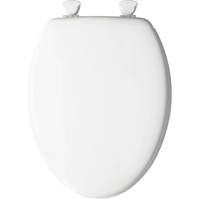 Mayfair 144EC-000 Elongated Molded Wood Toilet Seat, White, Twist Hinge
