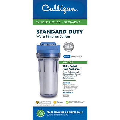 HF-360 Whole House Sediment Water Filter Housing, 3/4 In.