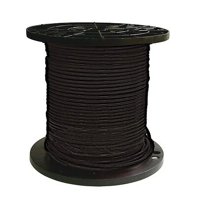 Building Wire, 6 Stranded, Black, 500 Ft.