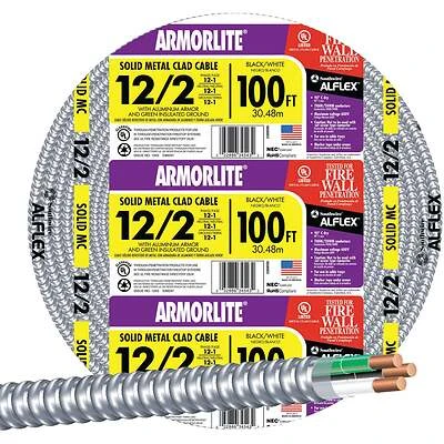 Southwire 68580023 Flexible Conduit, Aluminum Metal Clad, 12/2, 100 Ft.