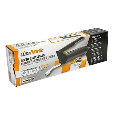 Lubrimatic 30-200 Grease Gun, 14 Oz Cartridge, 6000 Psi, Steel