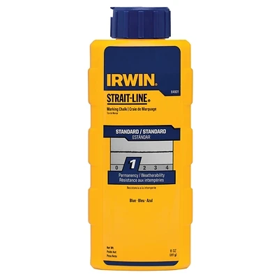 Irwin STRAIT-LINE 64901 Marking Chalk Refill, Blue, Temporary