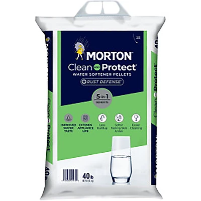 Morton Clean and Protect Plus Rust Defense Water Softener Salt, 40 Lb