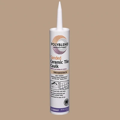 Custom Building Products PC38010S-6 Polyblend Ceramic Tile Caulk, Haystack, 10.5 oz