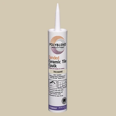 Custom Building Products PC38210S-6 Polyblend Ceramic Tile Caulk, Bone, 10.5 oz.