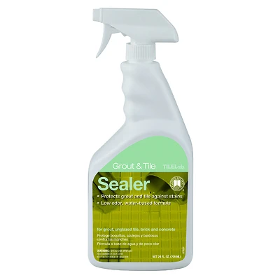 TileLab TLPS24Z Grout and Tile Sealer, Penetrating, 24 oz. Spray